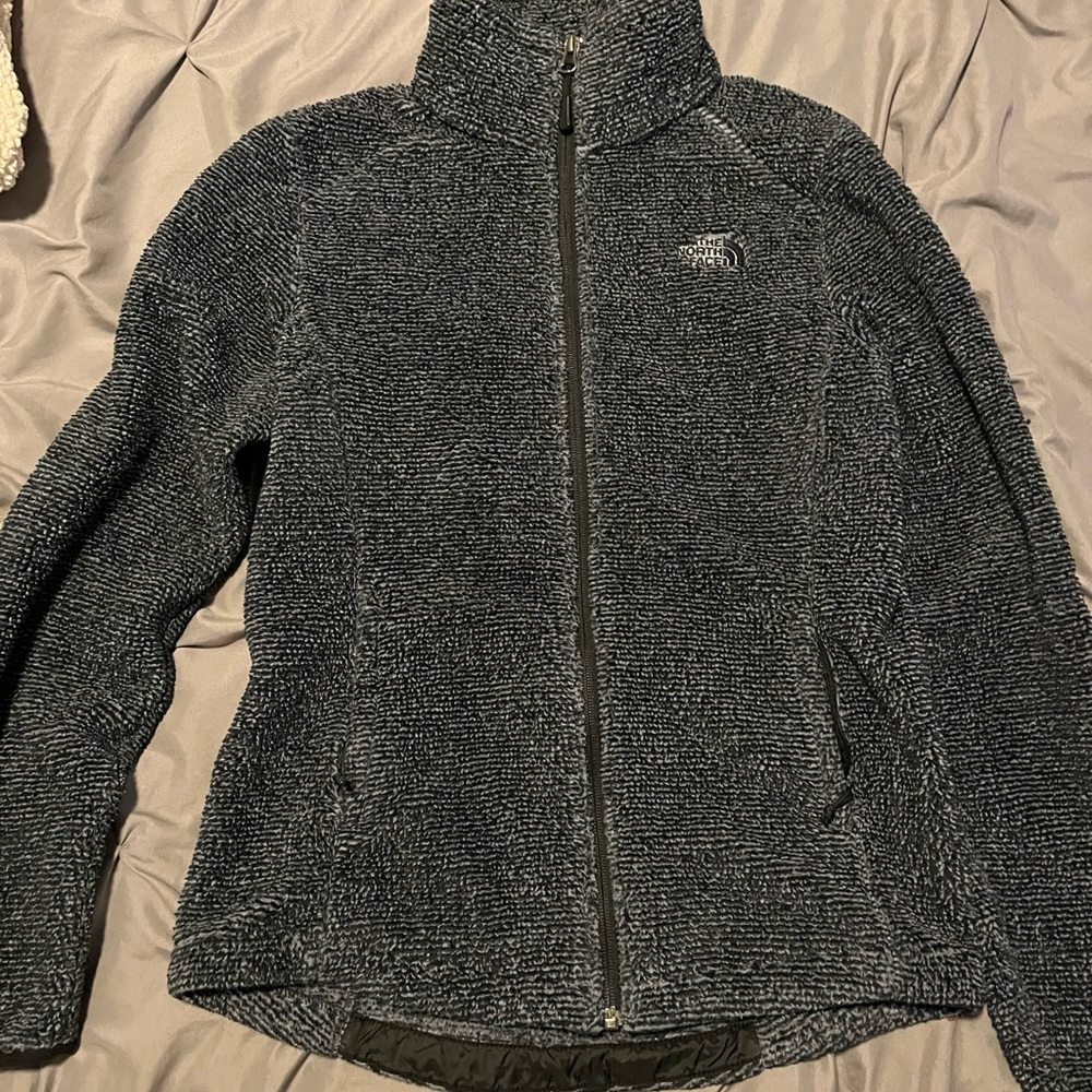 North Face Full Zip Sherpa Gray/Black